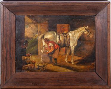 Late 19th Century Oil - Farrier at Work
