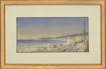 Early 20th Century Watercolour - Italian Bay