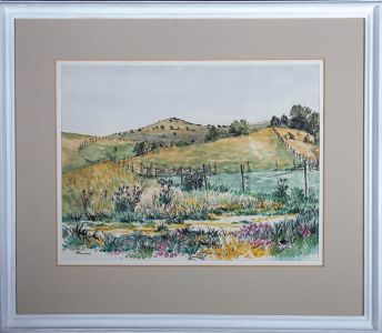 Gwendolen Jackson (b.1919) - 1987 Watercolour, Pitstone Hill II