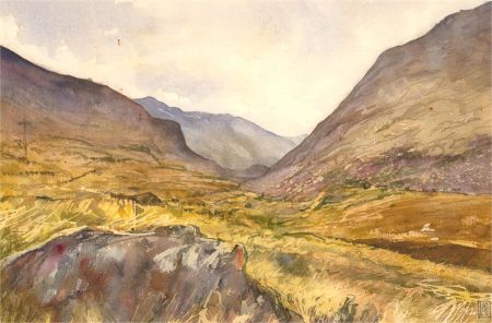 Leo Gibbons Smith (1919-2014) - Mid 20th Century Watercolour, Llanberis Pass