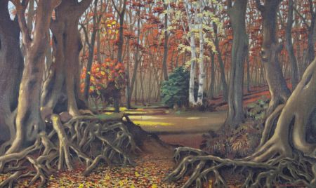 William Allcroft Smith - 20th Century Oil, A Forest in Autumn