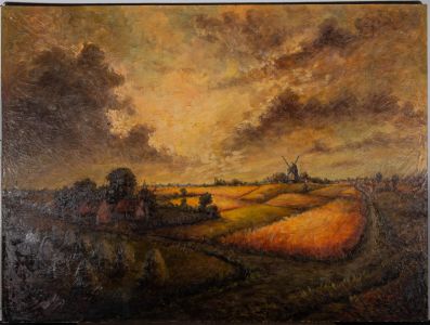 Arthur Deltour (1909-1989) - 1975 Oil, Autumn In The Fields