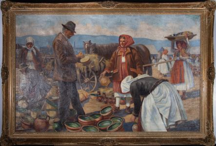 Slavko Tomerlin (1892-1981) - 1926 Oil, The Pot Seller