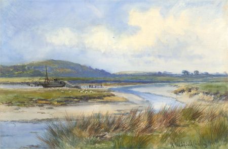 Henry Hadfield Cubley (1858-1934) - Signed and dated 1911 Watercolour, The River