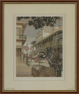 Paul de la Fille  - 20th Century Silkscreen, New Orleans Street Scene