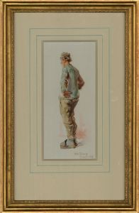 Frank Richards RBA (1863-1935) - 1893 Watercolour, Venetian Fisherman
