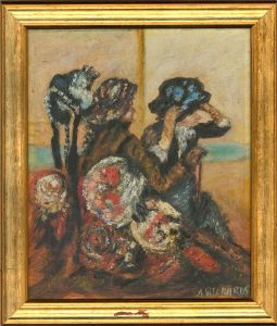 A. Richards - Early 20th Century Oil, The Hat Shop