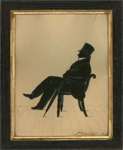 1828 Gouache - Silhouette Portrait Of Thomas Gibbs