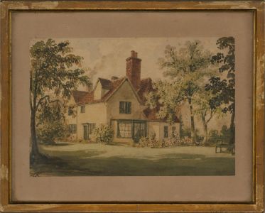 H.K. - Late 19th Century Watercolour, Country Manor