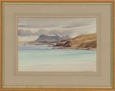 Paul Phillips - 1986 Watercolour, Quinag from Culkein Bay