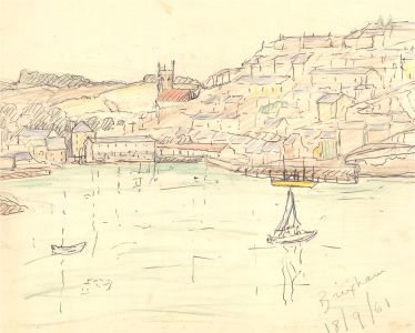 1961 Pen and Ink Drawing - Brixham