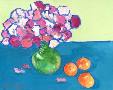 Brian William - 2021 Oil, Sweet Peas with Oranges