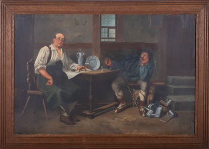 L. Slitzer - Early 20th Century Oil, Peddlar