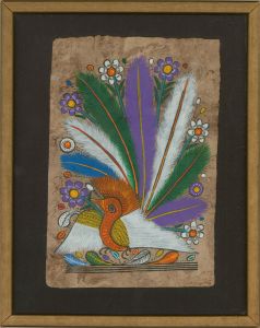 20th Century Gouache - Bird Of Paradise