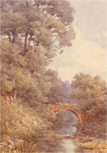 E.M.S - Initialled 1911 Watercolour, PackHorse Bridge