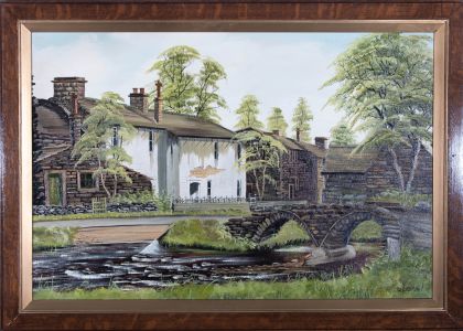 W. Hobson - 20th Century Oil, View at Wycoller, Colne