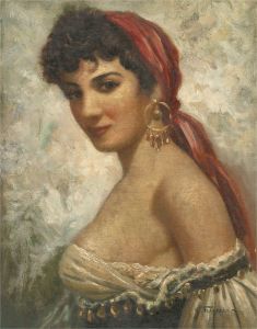 After Raffaele Frigerio (1875-1948) - 20th Century Oil, Italian Beauty