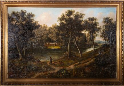 H. G. H - 19th Century Oil, Woodland Path