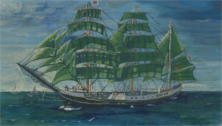 20th Century Gouache - Alexander von Humboldt Ship