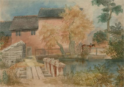 Early 20th Century Watercolour - House By The Canal