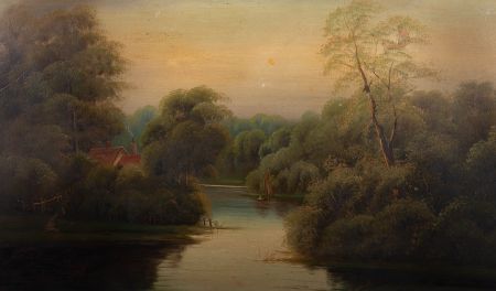 Dudley Harvey - Early 20th Century Oil, Rural River