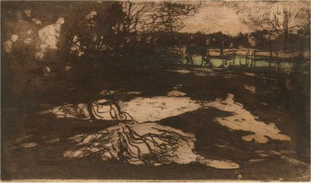 Ronald Olley (b.1923) - Mid 20th Century Etching, After The Rain