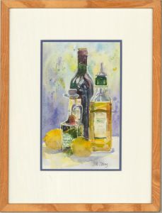 Jim Storey - 20th Century Watercolour, Bottles and Lemons
