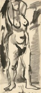 David Smith - Mid 20th Century Pen and Ink Drawing, Nude Figure