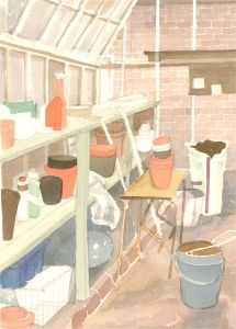 M. F. Mayhew - Contemporary Watercolour, The Garden Shed