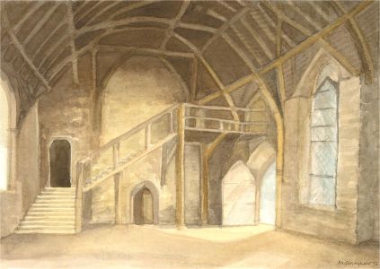 M. F. Mayhew - 2012 Watercolour, Stokesay Castle, Shropshire