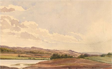 Mid 20th Century Watercolour - Blue Sky