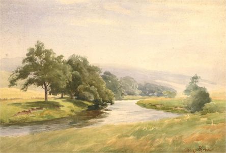James Heron (fl.1878-1919) - Late 19th Century Watercolour, Winding River