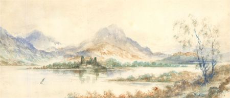 1906 Watercolour - Mountain Landscape
