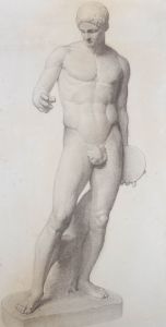 Dorothy Levett - Early 20th Century Graphite Drawing, The Townley Discophoros