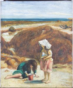 A. Le Thuigne - Mid 20th Century Oil, Searching for Shells