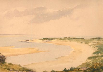 Edgar Thomas Holding RWS (1870-1952) - Watercolour, The Beach At Morfa Bychan