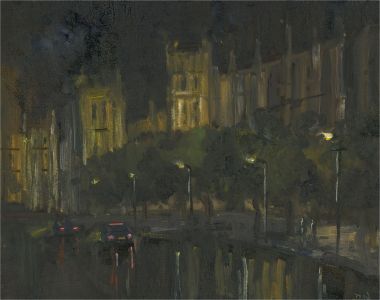 Daniel Nichols - Contemporary Oil, Parliament Square by Night I