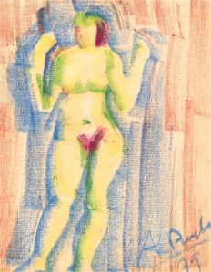 Aurora Puche (1919-2011) - 1979 Pastel, Standing Nude