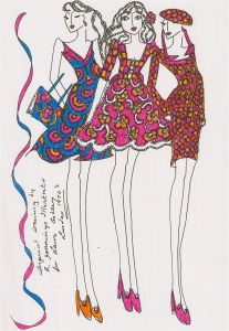 Roz Jennings - 20th Century Pen and Ink Drawing, Three Summer Designs