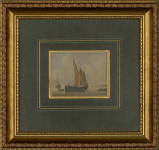 J.J. - Early 20th Century Oil, Dutch Sloops