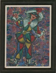 C. S. - 1953 Oil, Harlequin Jester