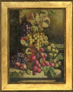 L. Roch - Mid 20th Century Oil, Still Life with Grapes