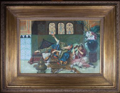 After Rudolf Ernst (1854-1932) - 20th Century Oil, In The Harem