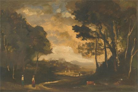 Attrib. Phillip Hugh Padwick - Early 20th Century Oil, Figures in Landscape