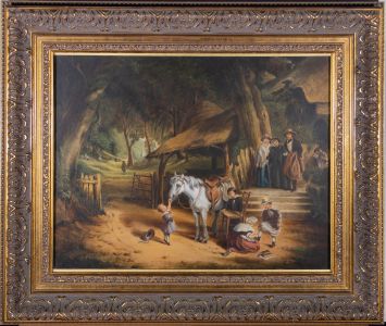 Manner of George Morland (1763-1804) - Late 19th Century Oil, Apple Offering