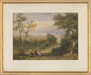 Attrib. David Cox Jnr. ARWS (1809-1885) - Watercolour, Country House