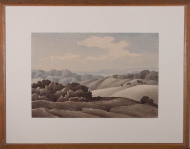 Frederick Mager (1882-1961) - Watercolour, New Forest Landscape
