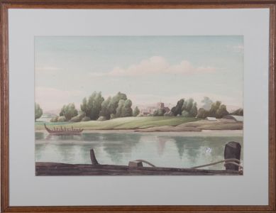 Frederick Mager (1882-1961) - Early 20th Century Watercolour, Tideway at Eling