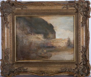 Thomas J. Jones (fl.1901-1935). - Early 20th Century Oil, Clovelly Harbour