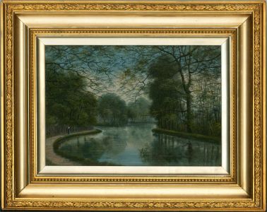 Henry Charles Heffer (1848-1931) - Early 20th Century Oil, Walking by the River